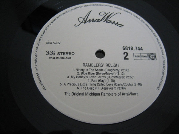 Original Michigan Ramblers Of Arrawarra : Ramblers' Relish (LP)
