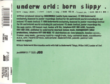 Underworld : Born Slippy .NUXX (Short) (CD, Single, RE, CD2)