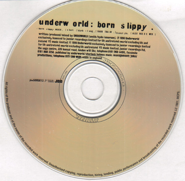 Underworld : Born Slippy .NUXX (Short) (CD, Single, RE, CD2)