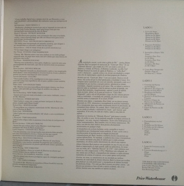 João Carlos Martins, Johann Sebastian Bach : Bach Por João Carlos Martins (2xLP, Album, Gat)