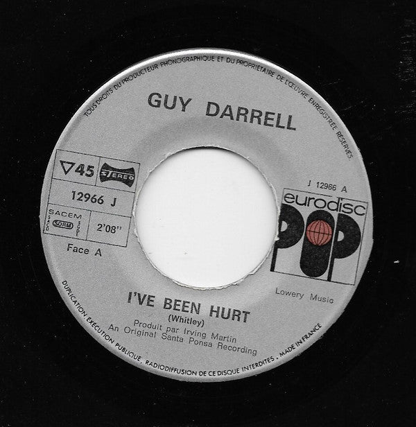 Guy Darrell : I've Been Hurt / Blessed (7", Single, RE)
