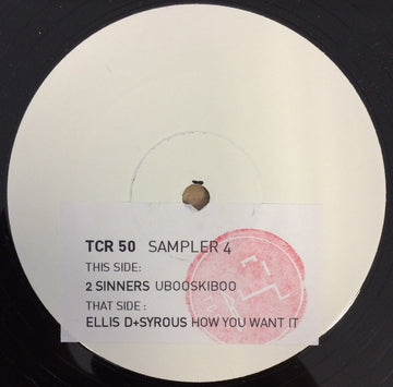 2 Sinners, Ellis D+Syrous* : TCR50 Sampler 4 (12", Smplr, W/Lbl, sti)