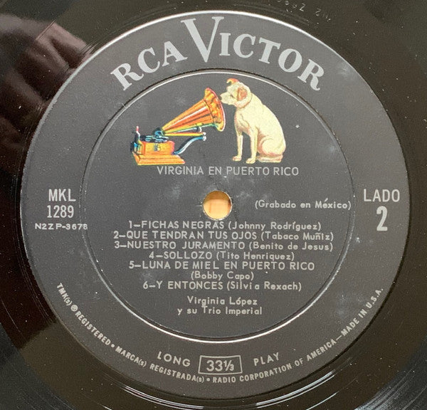 Virginia López Y Su Trio Imperio : En Puerto Rico - Vol. V (LP, Album)