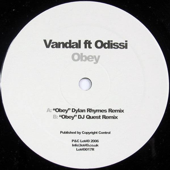 Vandal (2) Ft Odissi : Obey (12")