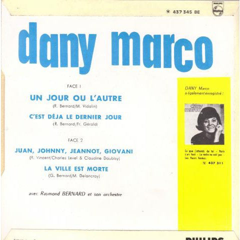 Dany Marco Avec Orchestra Raymond Bernard : Un Jour Ou L'autre (7", EP)