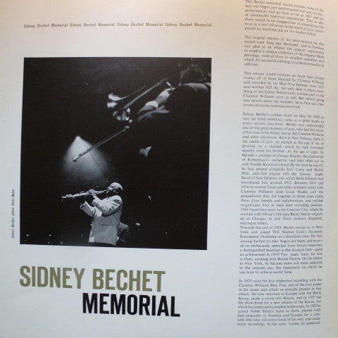 Clarence Williams' Blue Five : Sidney Bechet Memorial (LP, Comp)