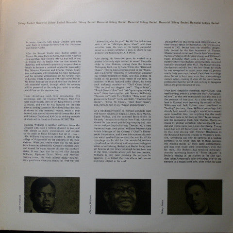 Clarence Williams' Blue Five : Sidney Bechet Memorial (LP, Comp)