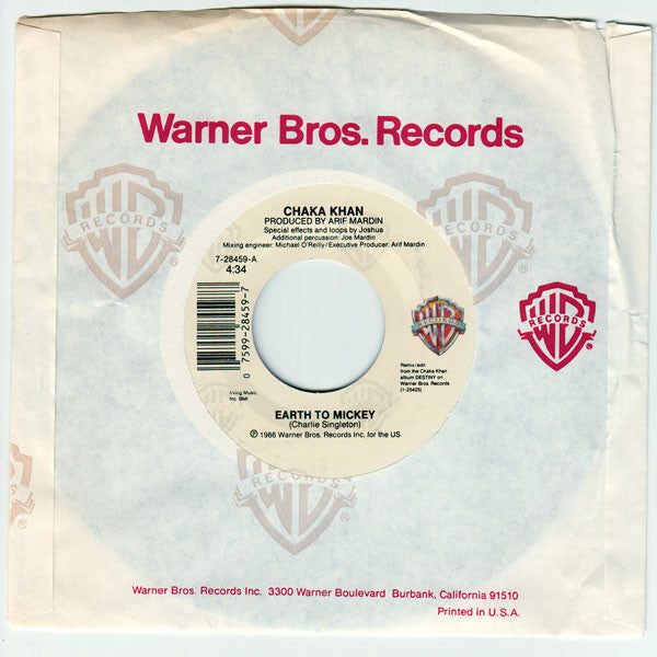 Chaka Khan : Earth To Mickey (7")