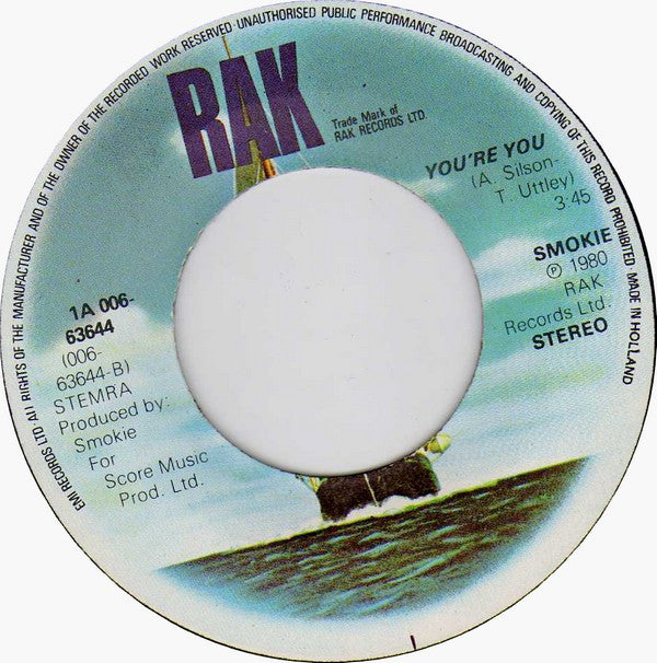 Smokie : San Francisco Bay / You're You (7", Single)