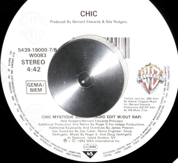 Chic : Chic Mystique (7", Single)