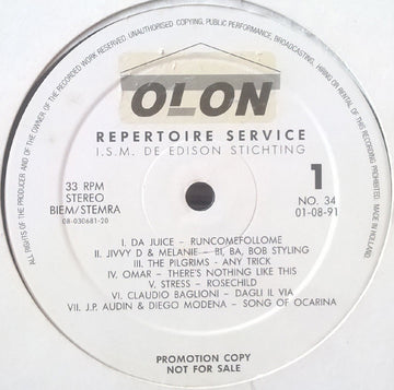 Various : Repertoire Service No. 34 (LP, Comp, Promo)