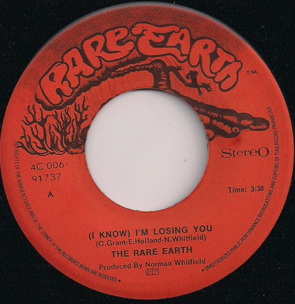Rare Earth : (I Know) I'm Losing You / When Joanie Smiles (7", Single)
