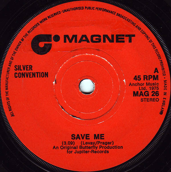 Silver Convention : Save Me (7", Single, RE)