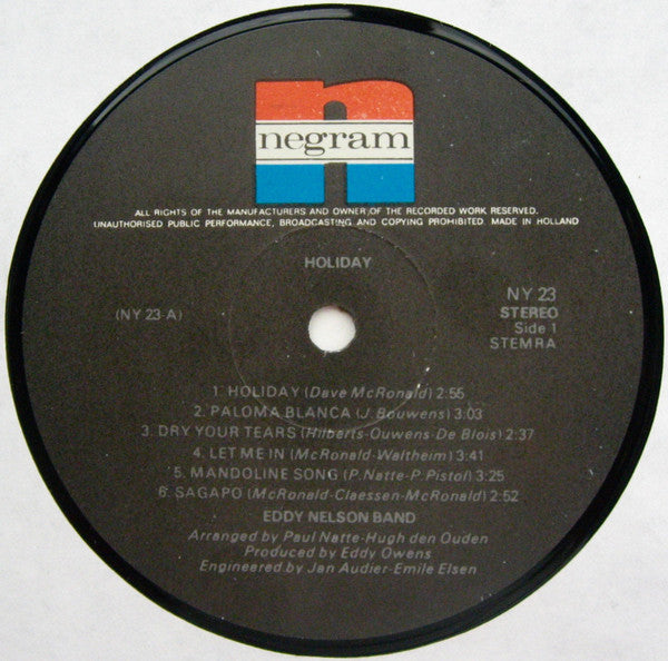 Eddy Nelson Band : Holiday (LP, Album)