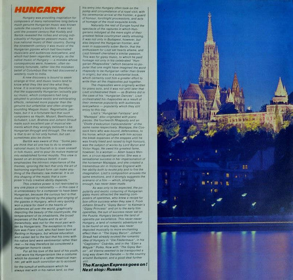 Berliner Philharmoniker, Herbert von Karajan, Franz Liszt, Johann Strauss Jr., Johannes Brahms : Karajan Express: Hungary (2xLP, Comp)