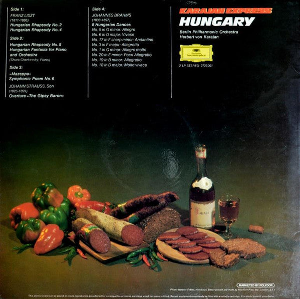 Berliner Philharmoniker, Herbert von Karajan, Franz Liszt, Johann Strauss Jr., Johannes Brahms : Karajan Express: Hungary (2xLP, Comp)