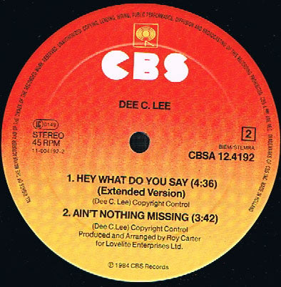 Dee C. Lee : Selina Wow Wow (12")
