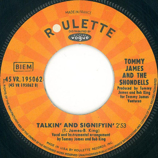 Tommy James & The Shondells : Come To Me (7", Single)
