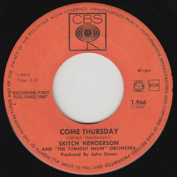 Skitch Henderson : Curaçao / Come Thursday (7", Single)
