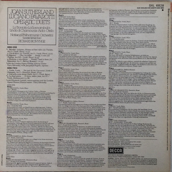 Joan Sutherland, Luciano Pavarotti, National Philharmonic Orchestra, Richard Bonynge : Operatic Duets (LP, Album)