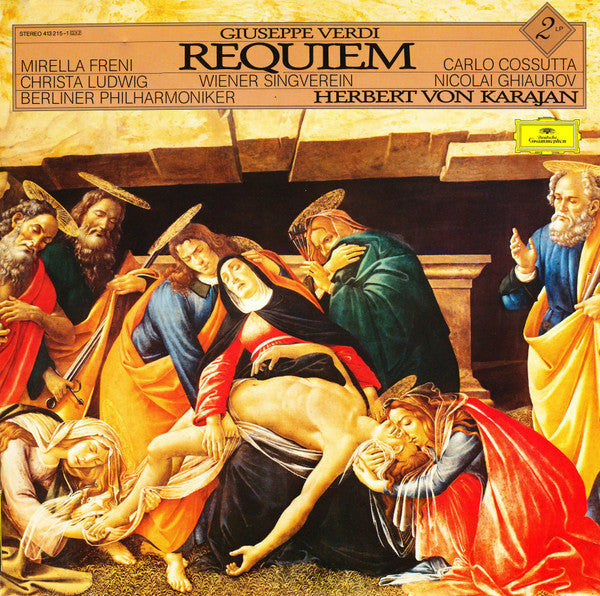 Giuseppe Verdi / Herbert Von Karajan / Berliner Philharmoniker / Mirella Freni / Christa Ludwig / Wiener Singverein / Nicolai Ghiaurov / Carlo Cossutta : Messa Da Requiem (2xLP, RE, Gat)