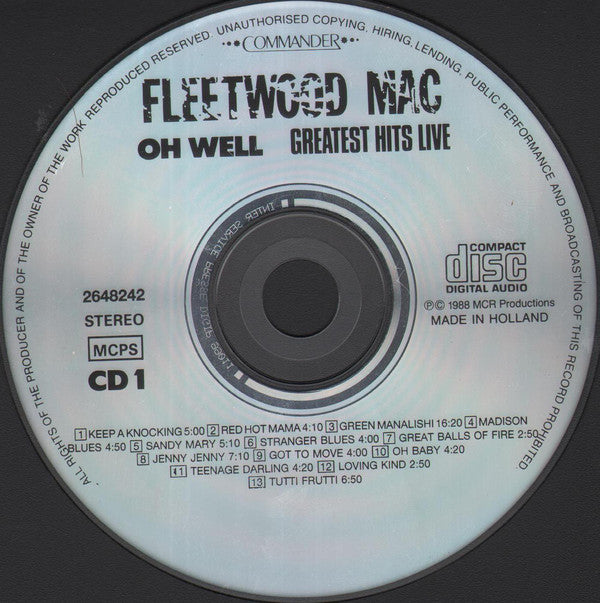 Fleetwood Mac : Oh Well (Greatest Hits Live) (2xCD, Comp)