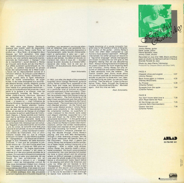 Jimmy Raney : Here's That Raney Day (LP, Album)