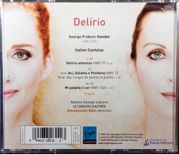 Handel* - Natalie Dessay, Le Concert D'Astrée, Emmanuelle Haïm : Delirio (CD, Album)