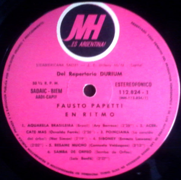 Fausto Papetti : Fausto Papetti En Ritmo (LP, Album)