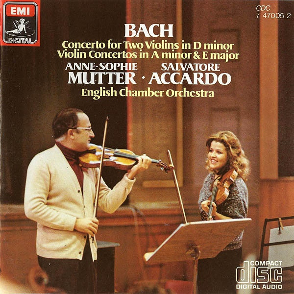 Johann Sebastian Bach - Anne-Sophie Mutter, Salvatore Accardo, English Chamber Orchestra : Concerto For Two Violins In D Minor / Violin Concertos In A Minor & E Major (CD)