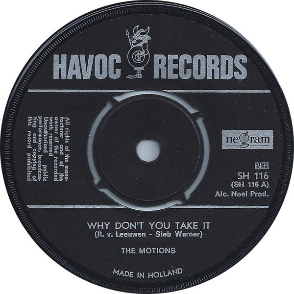 The Motions : Why Don't You Take It / My Love Is Growing (7", Single, RE)