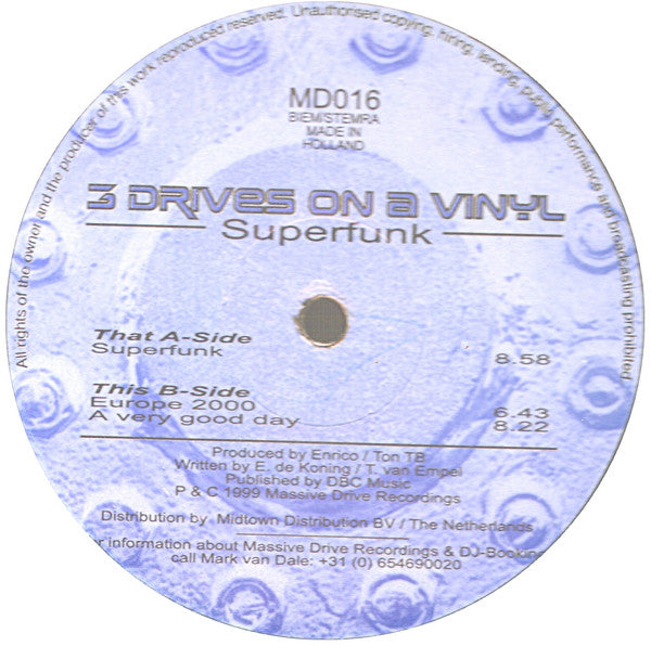 Three Drives : Superfunk (12")