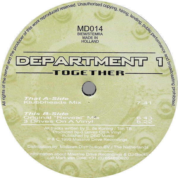 Department 1 : Together (12")