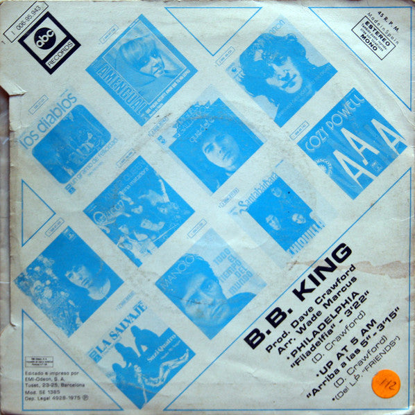 B.B. King : Philadelphia (7", Single)