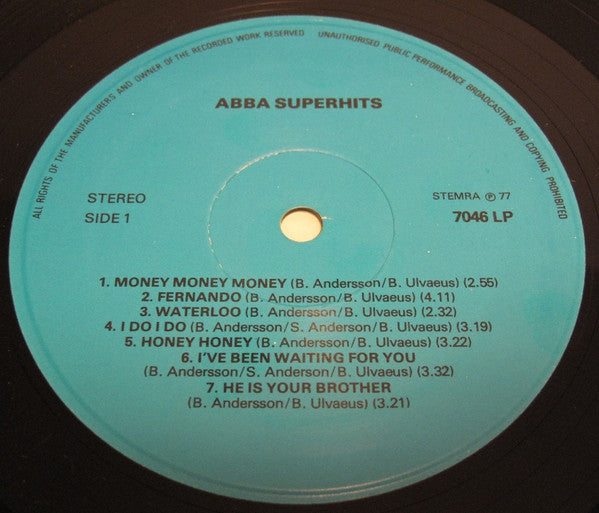 Unknown Artist : ABBA Superhits (LP, Comp)