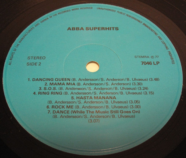 Unknown Artist : ABBA Superhits (LP, Comp)
