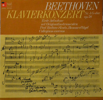 Ludwig Van Beethoven, Paul Badura-Skoda • Collegium Aureum : Klavierkonzert Nr. 4 Mit Originalinstrumenten (On Original Instruments) (LP, Gat)