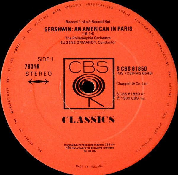 George Gershwin, Jacques Offenbach, Nikolai Rimsky-Korsakov, Frédéric Chopin, Léo Delibes : A Festival Of Ballet Music (3xLP + Box, Comp)