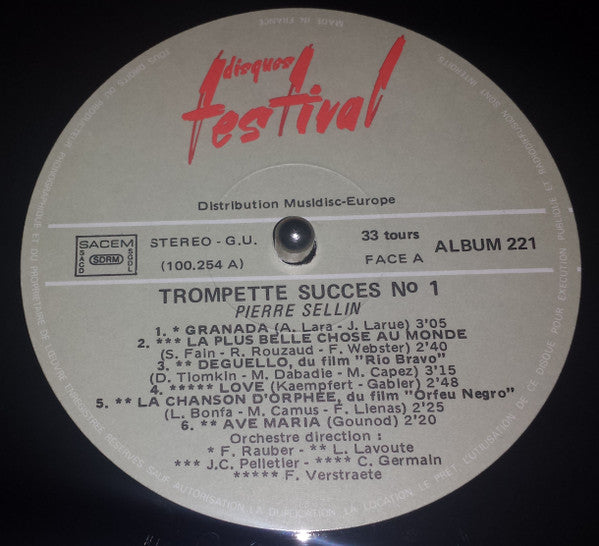 Pierre Sellin : Trompette Succes No.1 (2xLP, Comp, Gat)