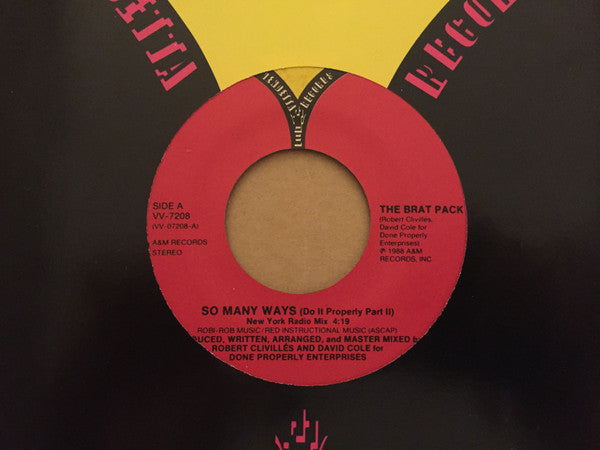 The Brat Pack : So Many Ways (Do It Properly Part II) (7", Single)