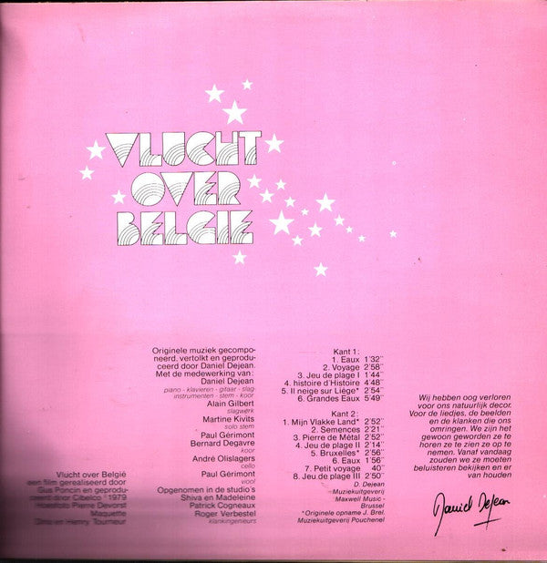 Jacques Brel, Daniel Dejean : Originele Soundtrack Van De Film Vlucht Over Belgie (LP, Album)