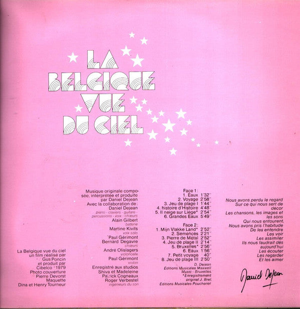 Jacques Brel, Daniel Dejean : Originele Soundtrack Van De Film Vlucht Over Belgie (LP, Album)