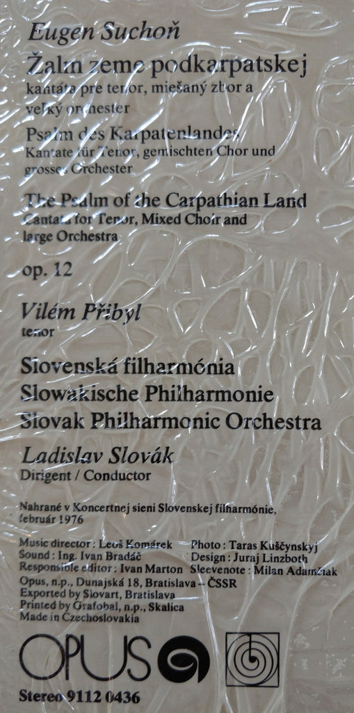 Eugen Suchoň : Žalm Zeme Podkarpatskej, Op. 12 (LP)