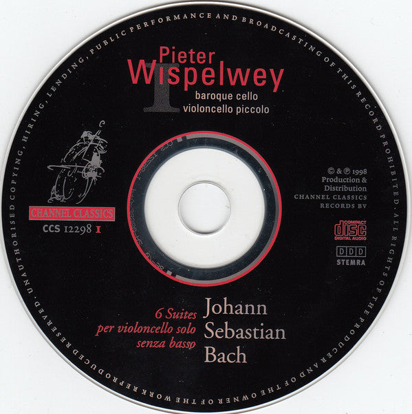 Johann Sebastian Bach | Pieter Wispelwey : 6 Suites Per Violoncello Solo Senza Basso (2xCD, Album)