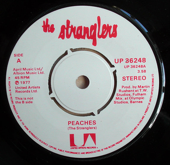 The Stranglers : Peaches / Go Buddy Go (7", RE, Pea)