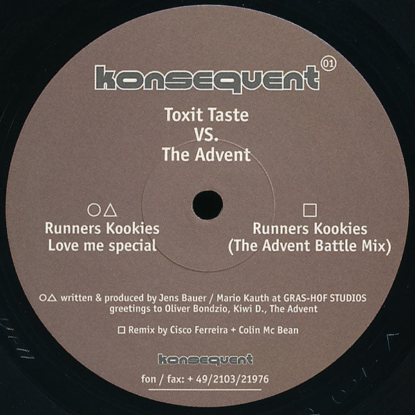 Toxit Taste Vs. The Advent : Runners Kookies (12")