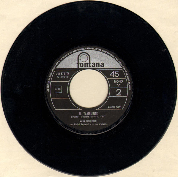 Nana Mouskouri : I Parapioggia Di Cherbourg / Il Tamburino (7", Mono)