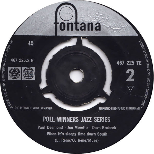 Paul Desmond / Dave Brubeck / Joe Morello : Darling Nellie Gray (7", EP)