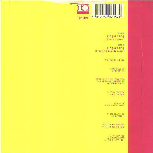 Mantronix : Sing A Song (7", Single)