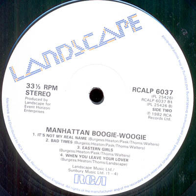 Landscape : Manhattan Boogie-Woogie (LP, Album)